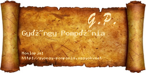 Gyöngy Pompónia névjegykártya